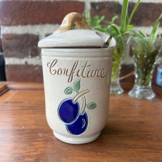 Pot à confiture vintage en grès de Bouffioulx – Poterie d’Art Lardinois