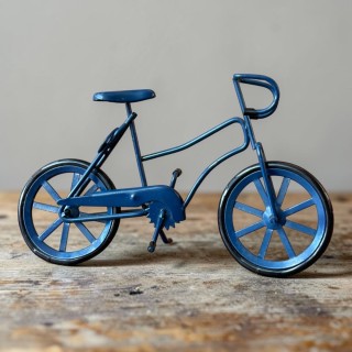 Miniature de vélo vintage en métal bleu