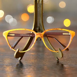 Monture Gold & Wood en bois et résine mordorée