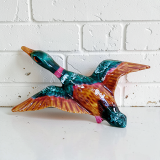Canard colvert en céramique, Vallauris, années 70