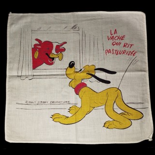 Mouchoir de poche en tissu - Pluto (La Vache qui rit)