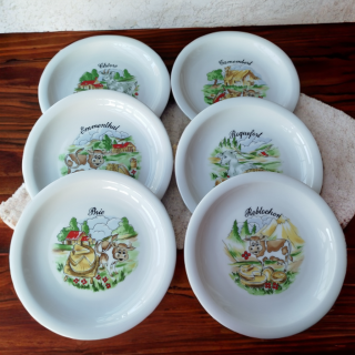Lot de 6 assiettes à fromage